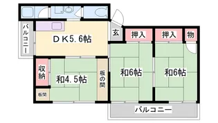 富士マンション【402号室】の間取り