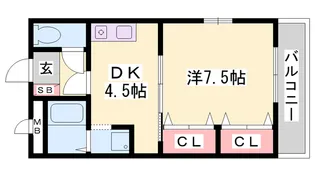 ユズガーデン【203号室】の間取り