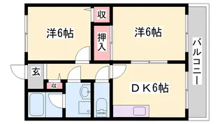 マンションエイト【303号室】の間取り
