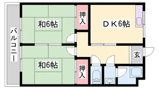 松井マンション【303号室】の間取り