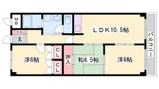 晏如ビル【602号室】の間取り
