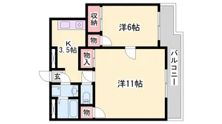 ラフェスタ加東【213号室】の間取り