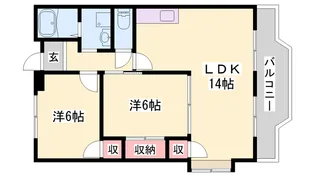 カインド小野【2階】の間取り