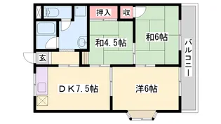 ハイツ西本町【3階】の間取り