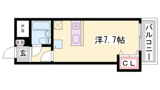 サントルヴィラ本町【203号室】の間取り