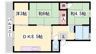 コーポさとり【303号室】の間取り