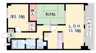 オークヒルズ山口【3階】の間取り