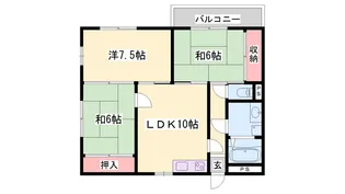 ハイツ旭ヶ丘【3階】の間取り