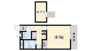 レオパレスMACS INAMI【109号室】の間取り