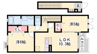ヴィーヴルⅡ【2階】の間取り