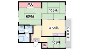 東加古川ファミリーマンション【302号室】の間取り