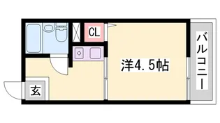 セジュール松ヶ丘A棟【107号室】の間取り