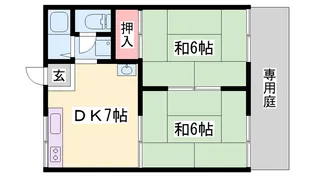 ハイツ野々上【201号室】の間取り