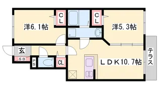 パルマリィ【106号室】の間取り