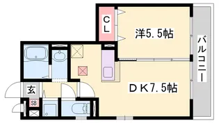 パークハイム参番館A【1階】の間取り