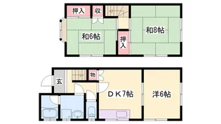 登貴和ハイツ【102号室】の間取り