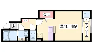 ヴィスキオ大蔵【103号室】の間取り