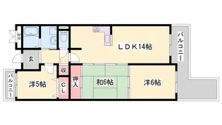 ユニライフ明石魚住【214号室】の間取り