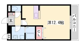 シャンピア【203号室】の間取り