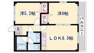 サニーハイツ【201号室】の間取り
