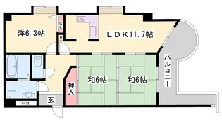 プレステージ西明石【503号室】の間取り