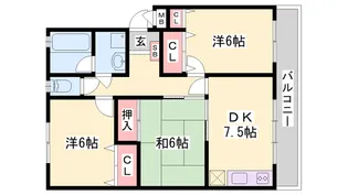 ロイヤルハイツ二反田【202号室】の間取り