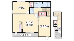 リサータA【202号室】の間取り