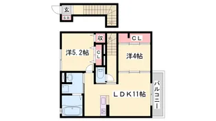 シャロン明石【202号室】の間取り