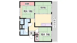 大久保東第一住宅3号棟【303号室】の間取り