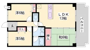 ロイヤルコーポ明石硯町【2階】の間取り