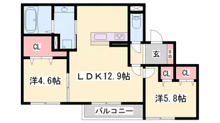 D-grace Wisteria AKASHI【3階】の間取り