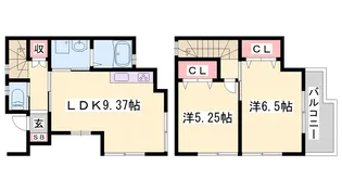 パークノース【101号室】の間取り
