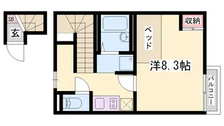レオパレスシャイン【202号室】の間取り