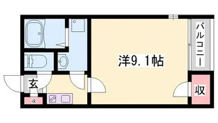 クレイノルピナス参番館【106号室】の間取り