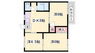 リバーサイドハイツやしろ【112号室】の間取り