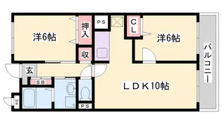クレッシェンドWAKOU【3階】の間取り