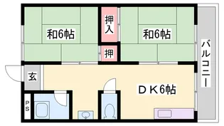 2DKの間取り画像