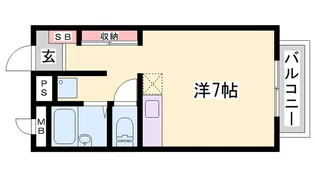 わいわいハイツ【107号室】の間取り