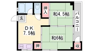 明石マンション【203号室】の間取り