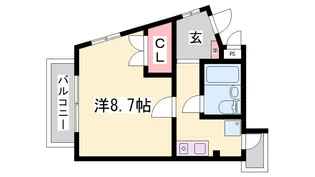 アンジェラス【2D号室】の間取り