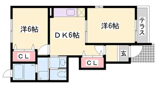 エレガンシア【102号室】の間取り