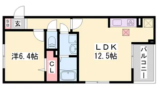 FERIO【201号室】の間取り