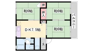 王塚公園ハイツ【2階】の間取り