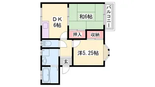 メゾン1号館B【102号室】の間取り