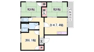 小野市黒川町(セファミ小野B)【2階】の間取り