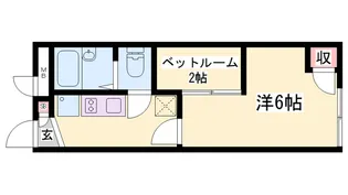 レオパレス堀田【209号室】の間取り