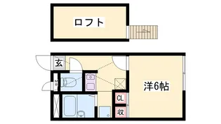レオパレス大崎【208号室】の間取り