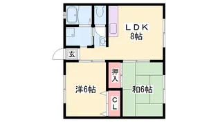 エルムハイツ【2階】の間取り