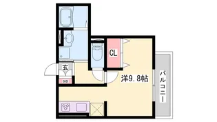 エスペランサ西新町【3階】の間取り