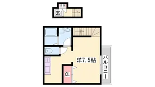 Adatto Le Casa B棟【203号室】の間取り